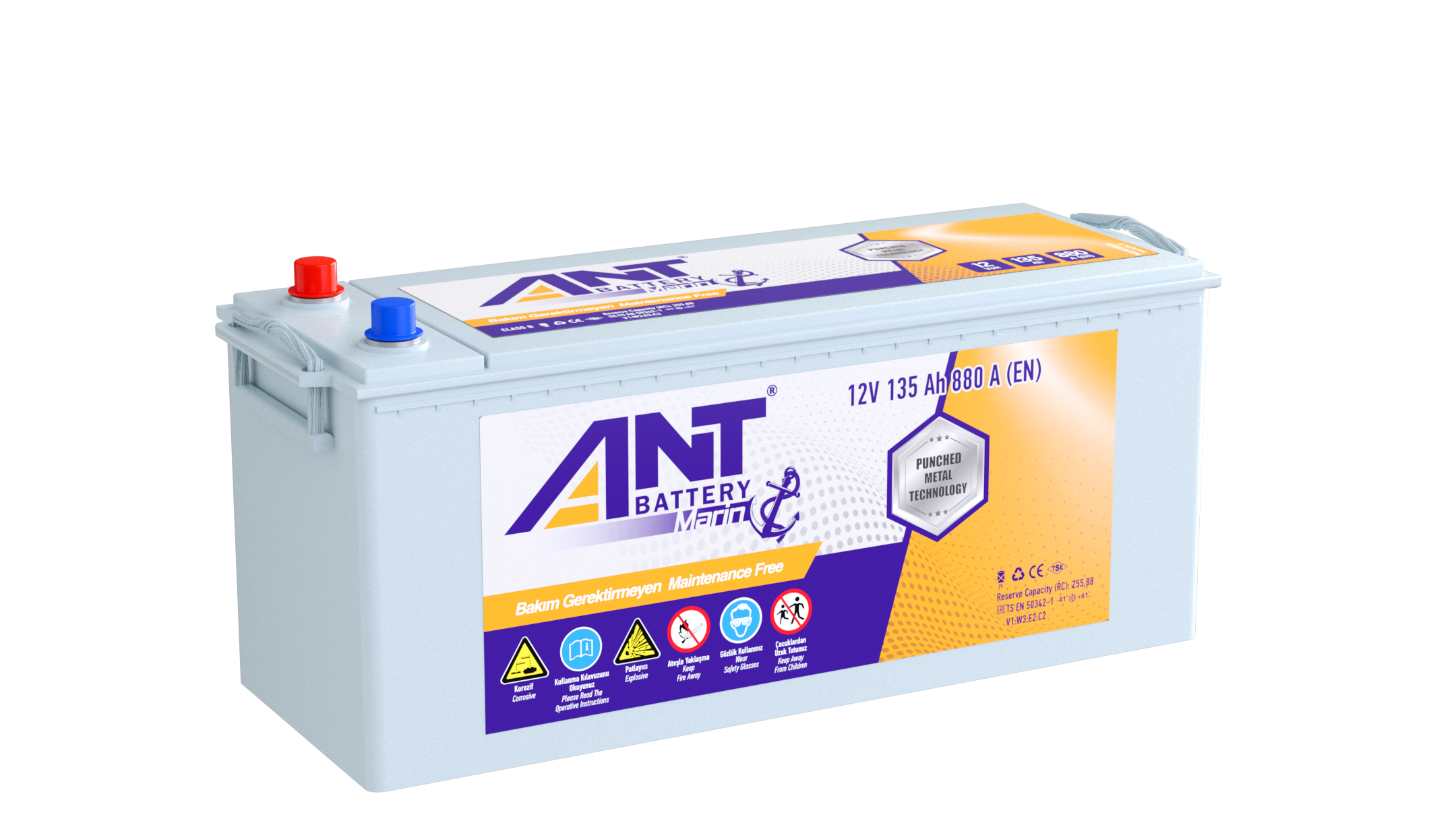 Ant Akü Marin 12 V 135 Ah