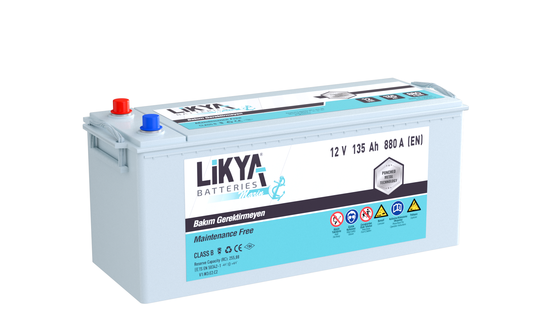 Likya Akü Marin 12 V 135 Ah