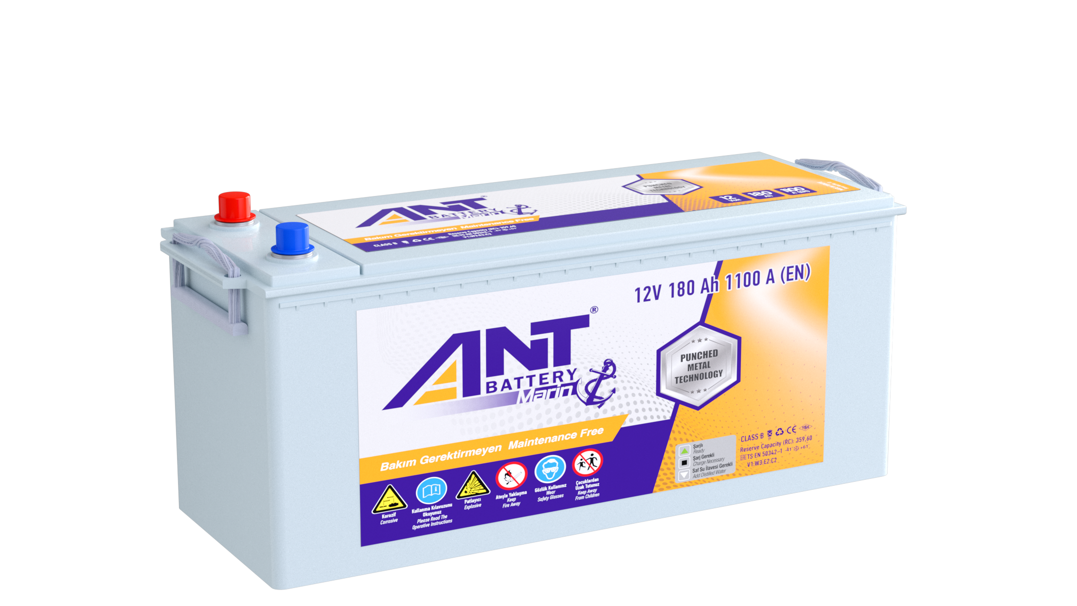 Ant Akü Marin 12 V 180 AH