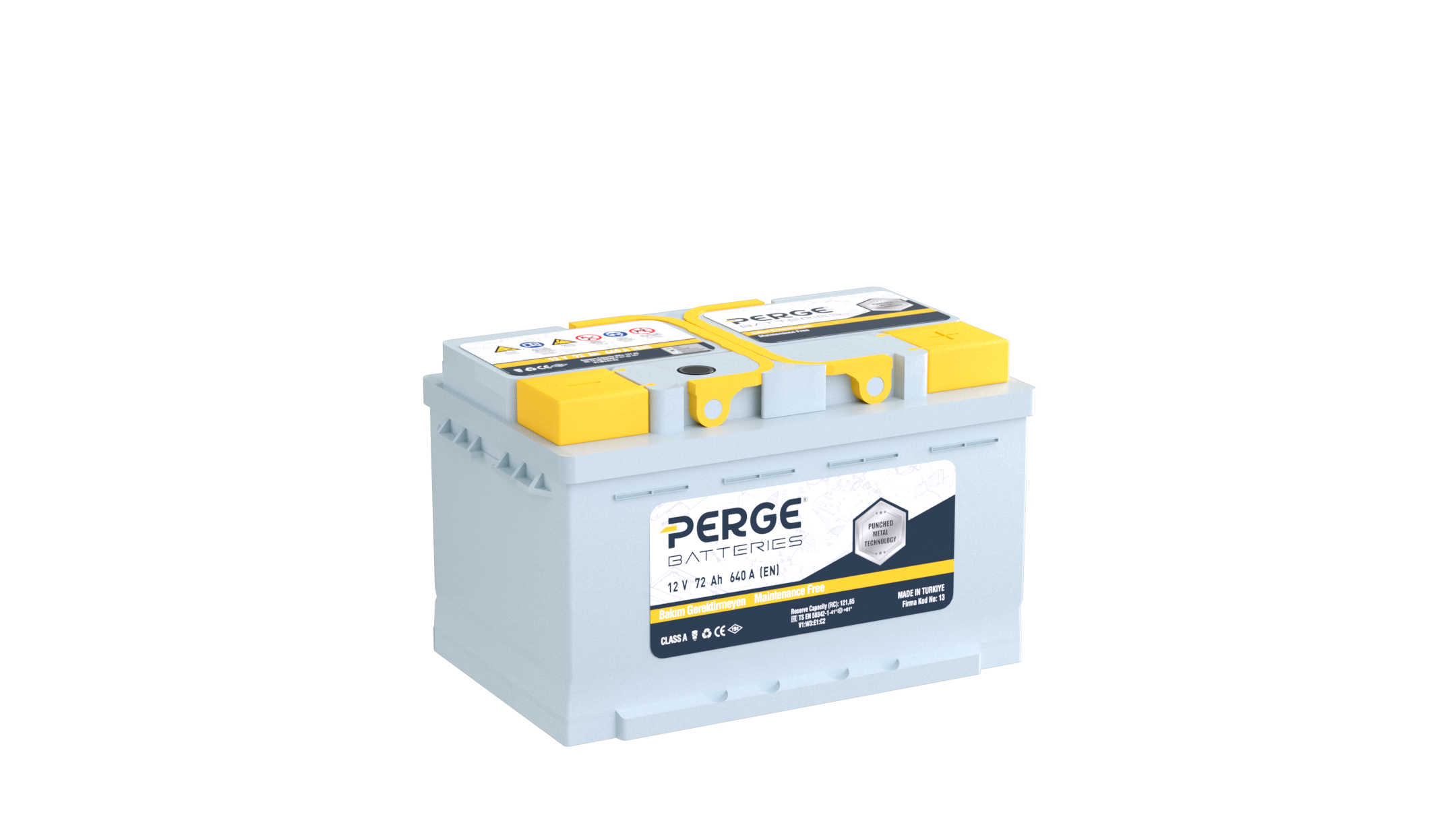 Perge Akü 12V 72 Ah (alçak)